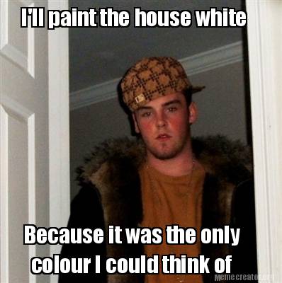 Meme Creator - Funny I'll paint the house white Because it was the only ...