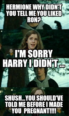 hermione-why-didnt-you-tell-me-you-liked-ron-shush...you-shouldve-told-me-before