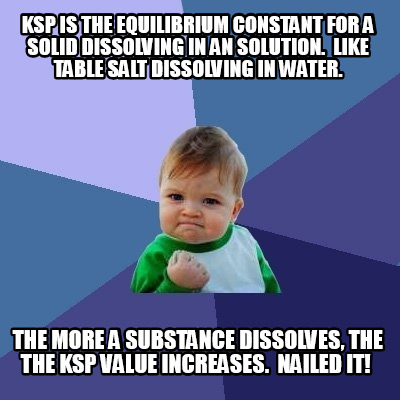 Solids Dissolving In Water Ksp Value 38