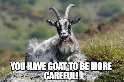 you-have-goat-to-be-more-careful