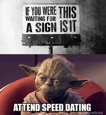 speed dating meme template