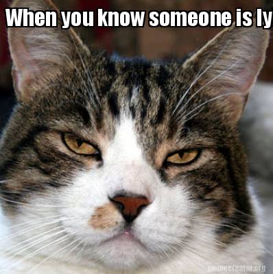 Meme Creator - Funny When you know Someone is lying Meme Generator at ...