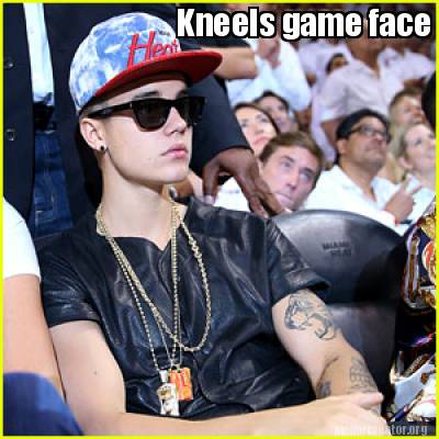 kneels-game-face