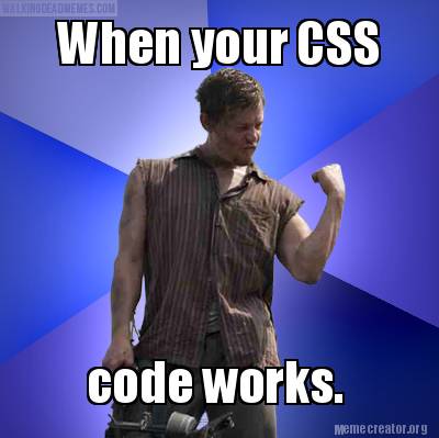 Meme Creator - Funny When your CSS code works. Meme Generator at ...