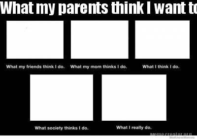 Meme Creator Funny What My Parents Think I Want To Do Meme Generator At Memecreator Org Meme Creator Funny What My Parents Think I Want To Do Meme Generator At Memecreator Org