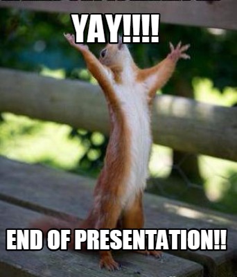 meme at the end of presentation