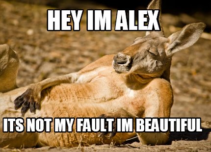 Meme Creator - Funny HEY IM ALEX ITS NOT MY FAULT IM BEAUTIFUL Meme