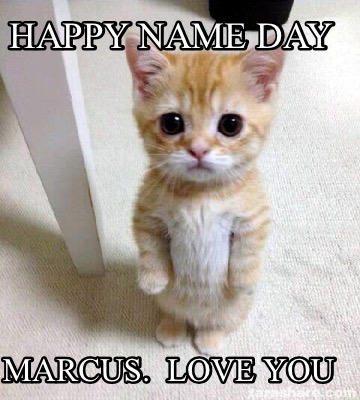 Meme Creator - Funny Happy name day Marcus. Love you Meme Generator at ! Meme Creator - Funny Happy name day Marcus. Love you Meme Generator at !