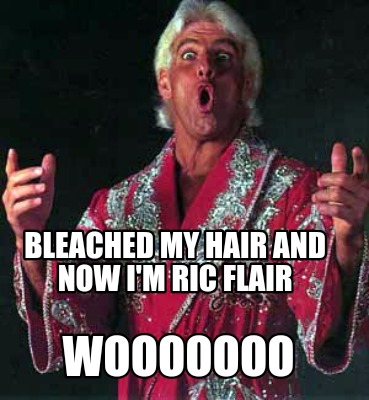 Meme Creator - Funny Bleached my hair and now I'm ric flair Wooooooo Meme Generator at ! Meme Creator - Funny Bleached my hair and now I'm ric flair Wooooooo Meme Generator at !