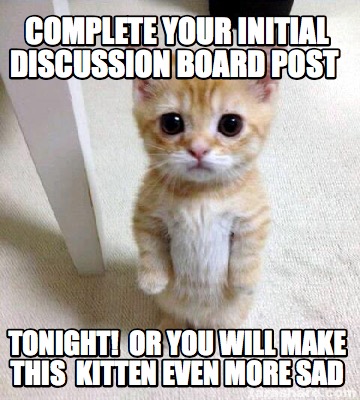 make a discussion post meme