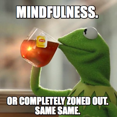 Meme Creator - Funny Mindfulness. Or completely zoned out. Same same. Meme Generator at MemeCreator.org!