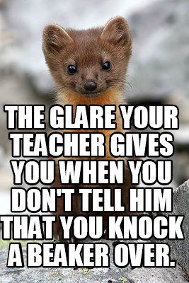 the-glare-your-teacher-gives-you-when-you-dont-tell-him-that-you-knock-a-beaker-