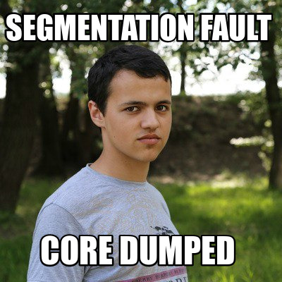 Meme Creator - Funny segmentation fault core dumped Meme Generator at ...
