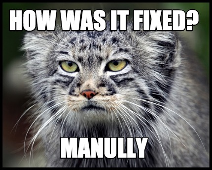 how-was-it-fixed-manully