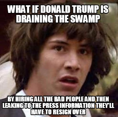 Meme Creator Funny What If Donald Trump Is Draining The Swamp By Hiring All The Bad People And Then Meme Generator At Memecreator Org