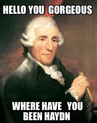 Meme Creator Funny Hello You Gorgeous Where Have You Been Haydn Meme Generator At Memecreator Org