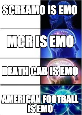 Meme Creator - Funny Screamo is emo American Football is Emo MCR is emo