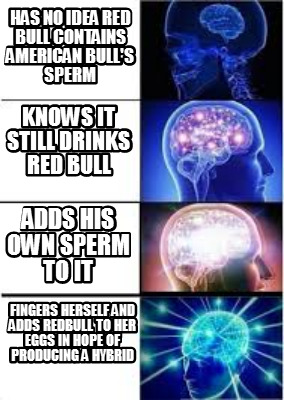 Meme Creator - Funny Has no idea Red Bull contains american bull's sperm  fingers herself and adds red Meme Generator at !