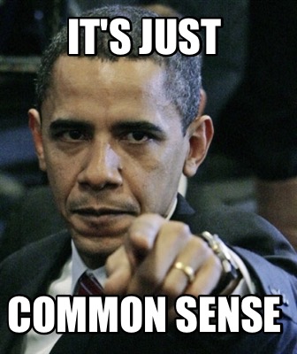 it's just common sense meme