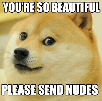 Please send nudes meme