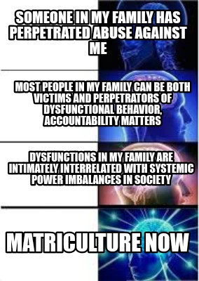 Meme Creator Funny Someone In My Family Has Perpetrated Abuse