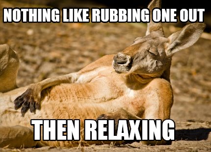 Meme Creator - Funny nothing like rubbing one out then relaxing Meme  Generator at !