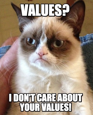 Polite subtle container Meme Creator - Funny Values? I don't care about your Values! Meme Generator  at MemeCreator.org!