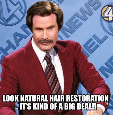 Meme Creator Funny Look Natural Hair Restoration It S Kind Of