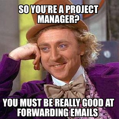 Meme Creator Funny So You Re A Project Manager You Must Be Really Good At Forwarding Emails Meme Generator At Memecreator Org