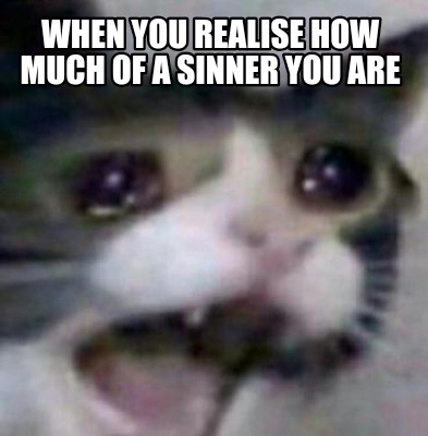 Meme Creator - Funny When you realise how much of a sinner you are Meme  Generator at MemeCreator.org!