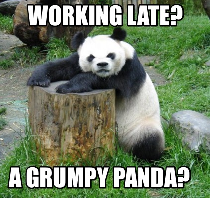 Meme Creator Funny Working Late A Grumpy Panda Meme Generator At Memecreator Org