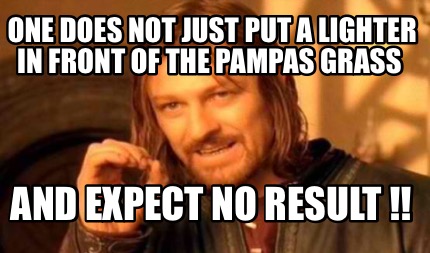 Meme Creator Funny One Does Not Just Put A Lighter In Front Of The Pampas Grass And Expect No Resu Meme Generator At Memecreator Org Meme Creator Funny One Does Not Just Put A Lighter In Front Of The Pampas Grass And Expect No Resu Meme Generator At Memecreator Org