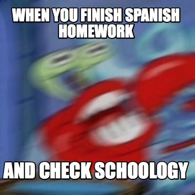 spanish homework meme