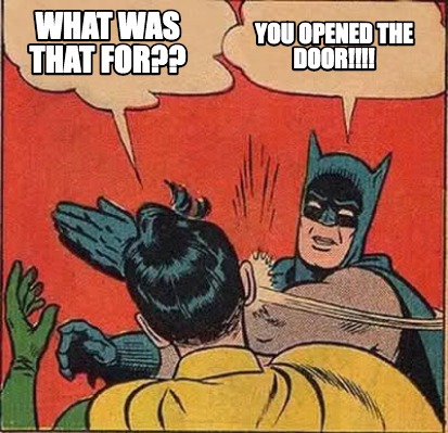Meme Creator Funny What Was That For You Opened The Door