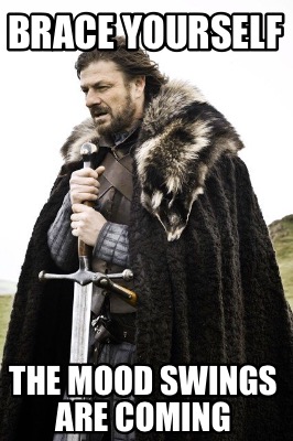 Meme Creator Funny Brace Yourself The Mood Swings Are