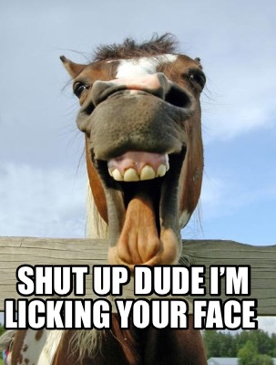 Meme Creator Funny Shut Up Dude I M Licking Your Face Meme Generator At Memecreator Org