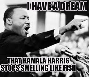 Meme Creator Funny I Have A Dream That Kamala Harris Stops Smelling Like Fish Meme Generator At Memecreator Org Meme Creator Funny I Have A Dream That Kamala Harris Stops Smelling Like Fish Meme Generator At Memecreator Org