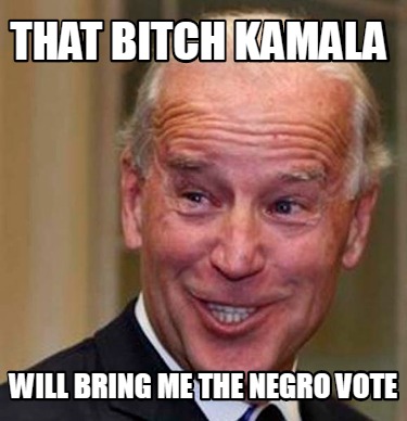 Meme Creator - Funny that bitch Kamala will bring me the negro vote Meme  Generator at !