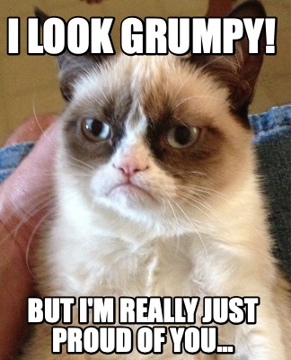 Meme Creator Funny I Look Grumpy But I M Really Just Proud Of You Meme Generator At Memecreator Org