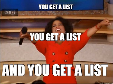 On The List Meme On The List Meme