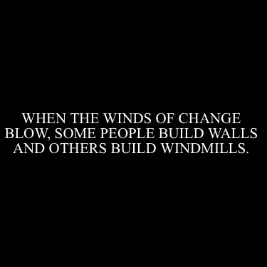 Meme Creator - Funny When the winds of change blow, some people build ...