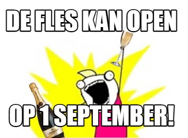 de-fles-kan-open-op-1-september