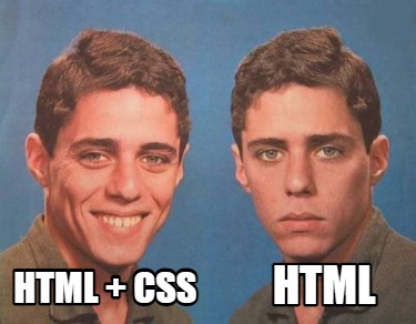 html vs css meme