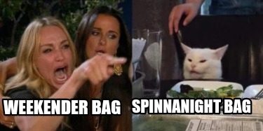 Meme Creator - Funny Weekender bag Spinnanight bag Meme Generator at  !