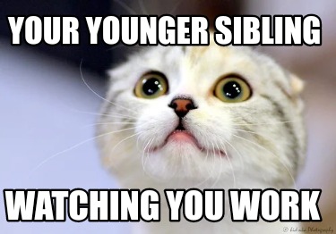 your-younger-sibling-watching-you-work
