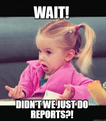 Meme Creator - Funny WAIT! DIDN'T WE JUST DO REPORTS?! Meme Generator ...