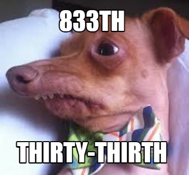833th-thirty-thirth