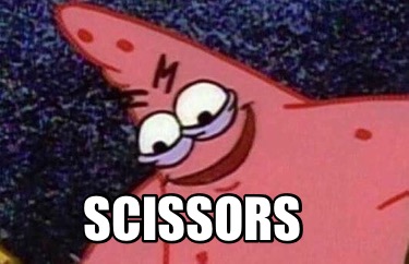 pair of scissors meme