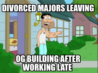 divorced-majors-leaving-og-building-after-working-late