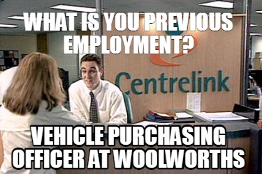 what-is-you-previous-employment-vehicle-purchasing-officer-at-woolworths